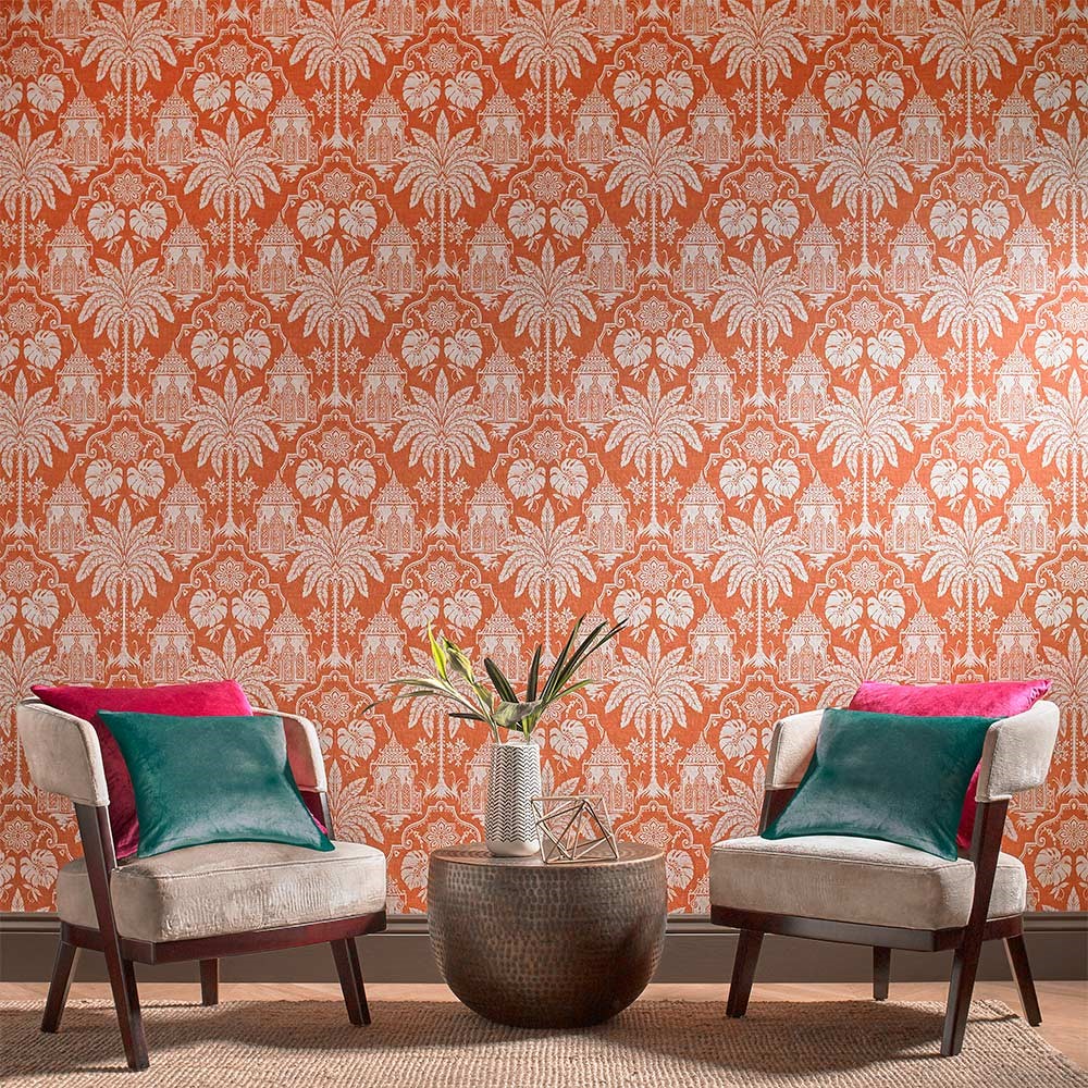 Imperial Wallpaper 104552 by Graham & Brown in Orange